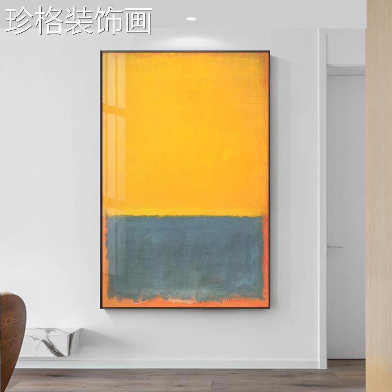 现代简约走廊过块道玄关画极YYX-1584简画马克罗挂斯抽象画色装科图片