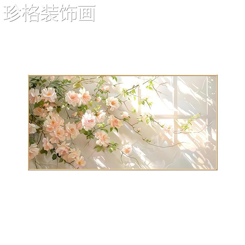 箱温馨花卉电表箱装画奶油风大尺寸遮挡饰多媒体盒电20250830电闸图片