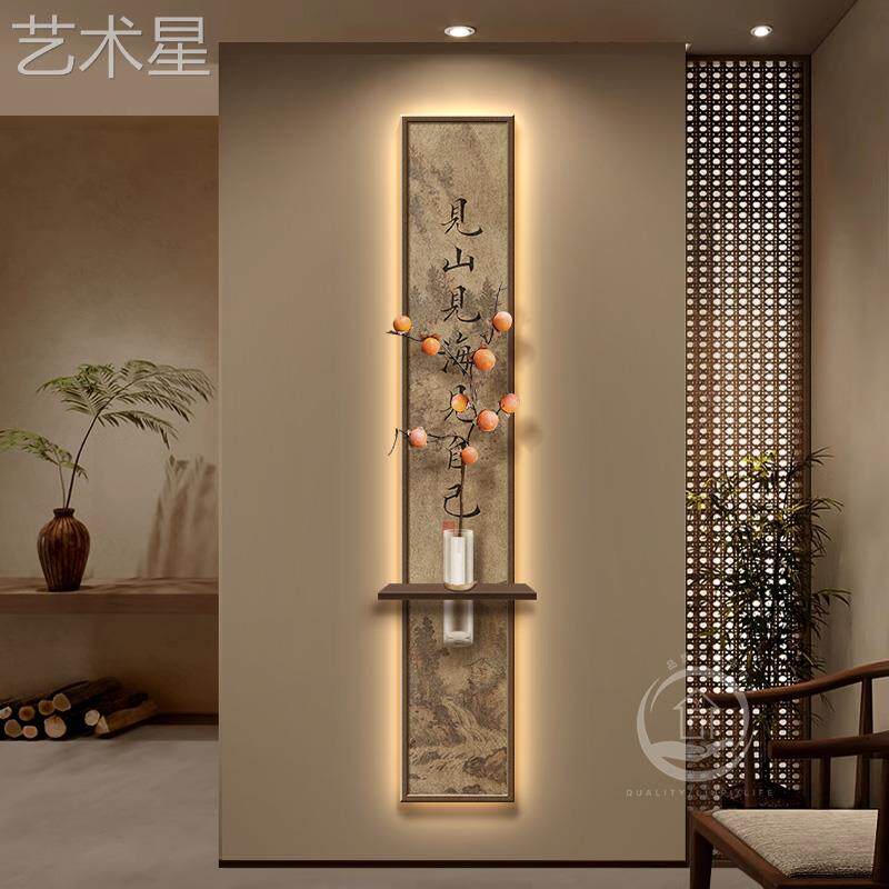 宋美学正玄关装饰画新中LPXF-Q-2式入户对门挂画高级感代走廊过道