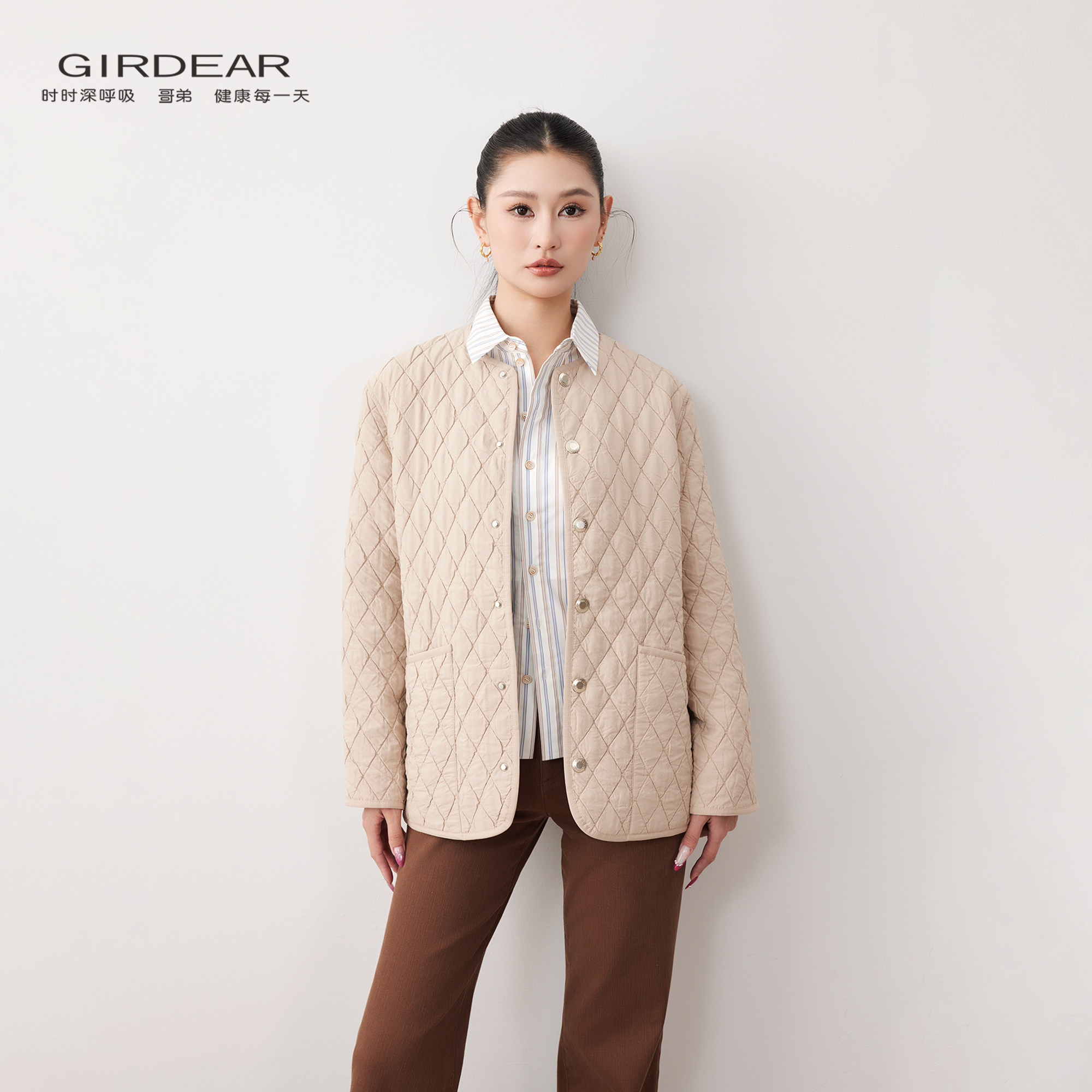 菱格保暖锁温新雪丽暖棉服外套