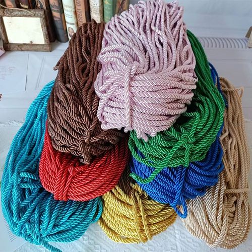 10mm粗金色绳子三股拧绳装饰绳包装绳捆绑绳礼品手提绳diy辅料绳