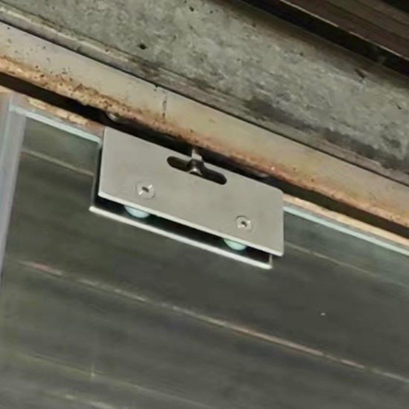 吊夹滑轮推拉门轨道不锈钢吊门轱辘吊轮移轮平移门玻璃门夹无框