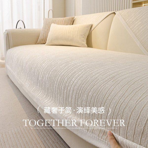 奶油风沙发垫四季通用2025新款冬季轻奢防滑级感皮沙发套罩盖布,居家布艺,沙发垫,淘宝优惠券,粉丝福利购,淘宝优惠卷