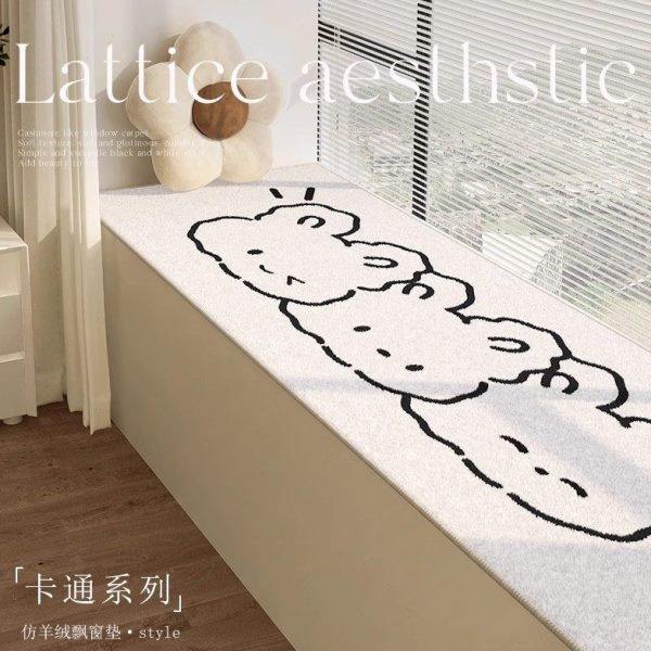 客厅地毯飘窗毯家用大面积简约防滑耐脏卡通吸水速干仿羊绒地垫,居家布艺,飘窗垫,淘宝优惠券,粉丝福利购,淘宝优惠卷