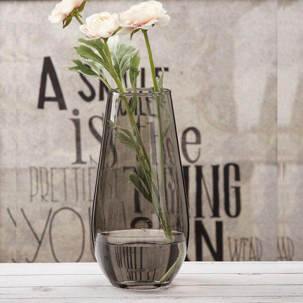 透明瓶文艺恐龙蛋玻璃艺术装饰欧式干花型插花造摆件小清新耐摔