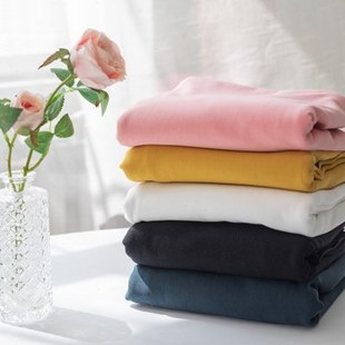 喵爸喵妈精棉卫衣拉架毛圈全棉针织四面弹力布料春秋季纯色面料