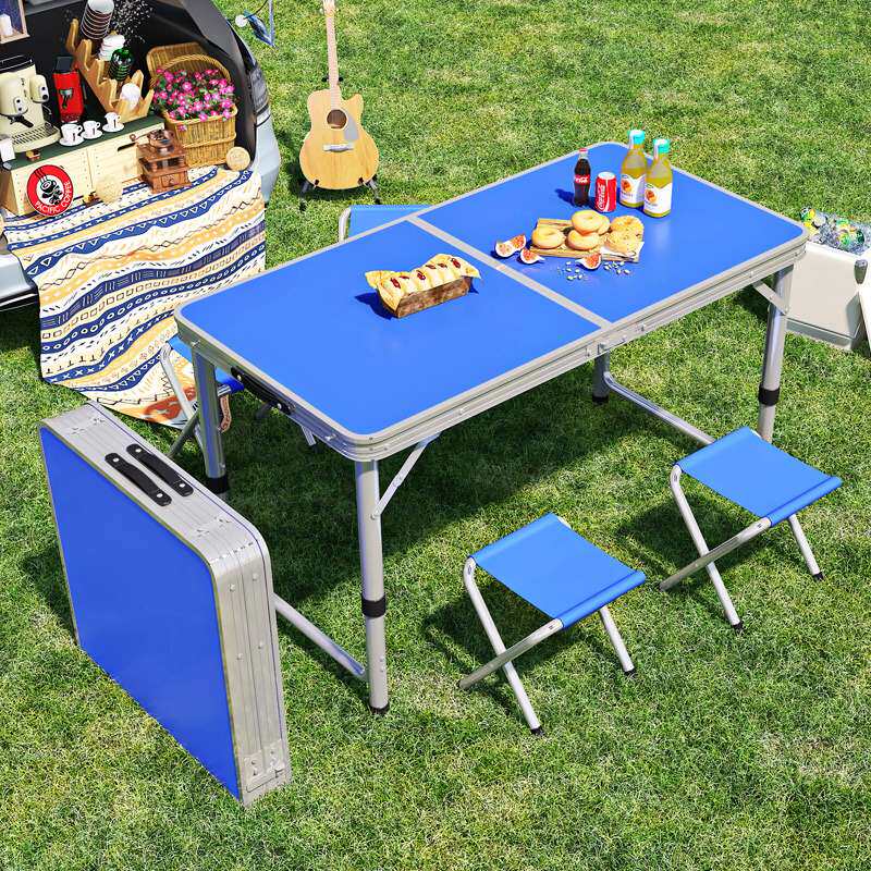 折叠桌户外便携吃饭桌野餐露营手提小桌子多功能登山野炊桌椅套件