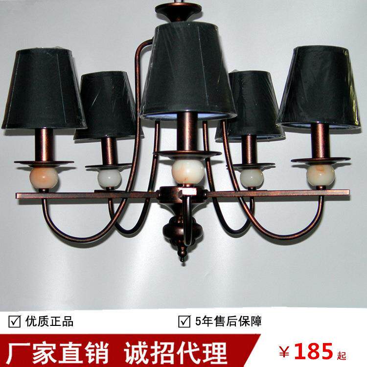 欧式吊灯美式布艺灯客厅欧式餐厅大气简约古铜色中式法式奢华灯具