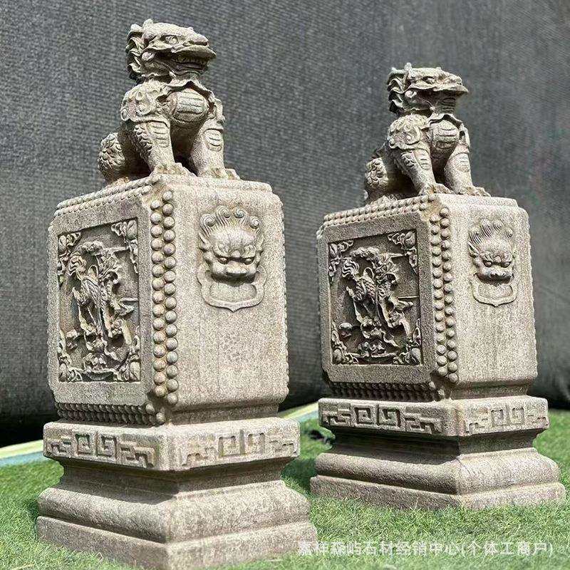 复古石雕门墩抱鼓石家用庭院别墅门墩门当石墩仿古石雕石鼓摆件,五金/工具,其他电线电缆,淘宝优惠券,粉丝福利购,淘宝优惠卷
