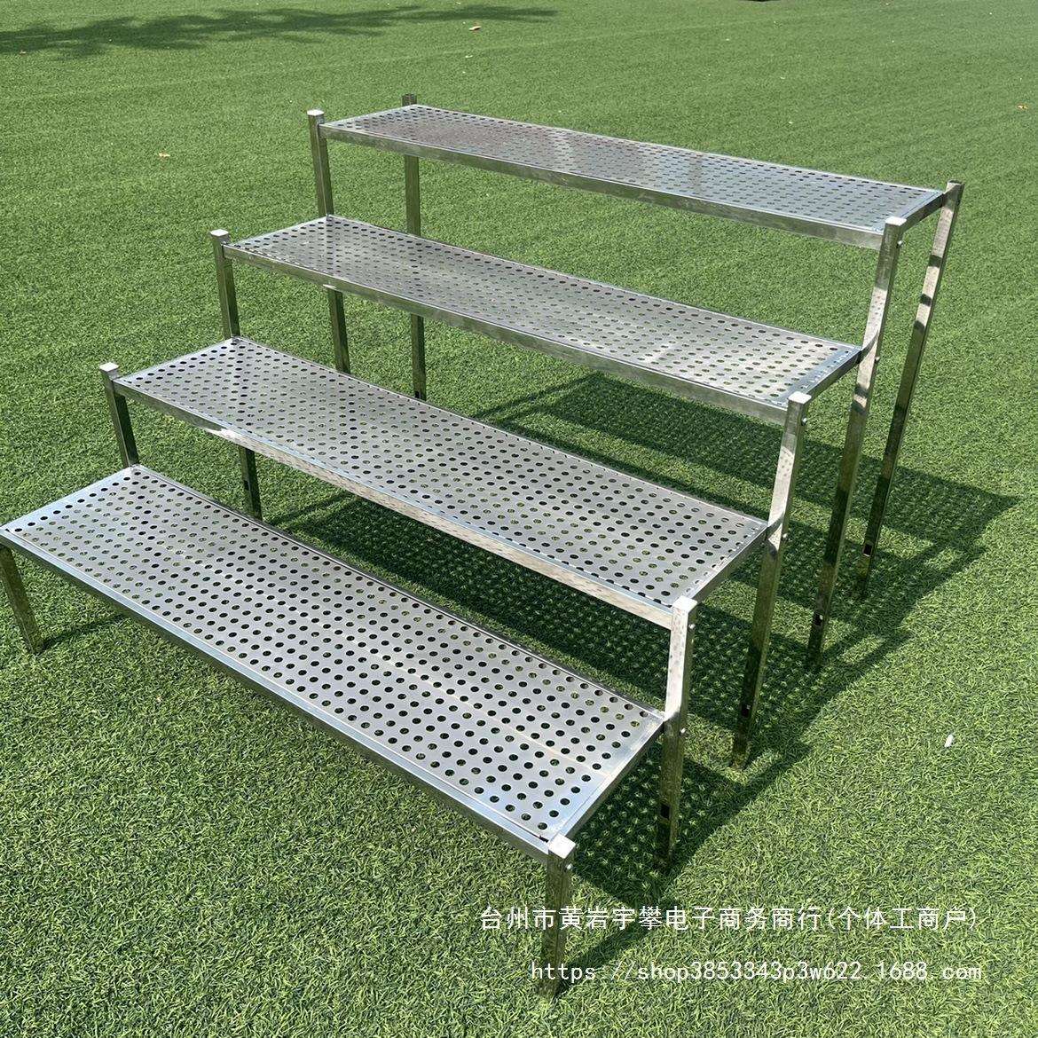 不锈钢花架阳台户外多层阶梯花盆置物架庭院落地多肉花盆架花架子