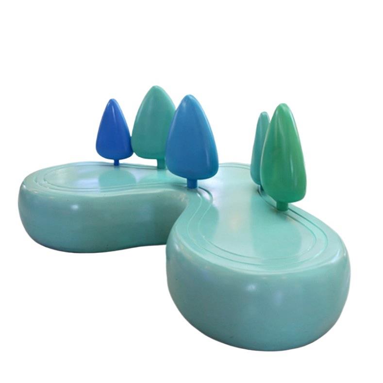 玻璃钢户外沙发简约时尚公共休闲椅系列茶几单人座凳商场座椅