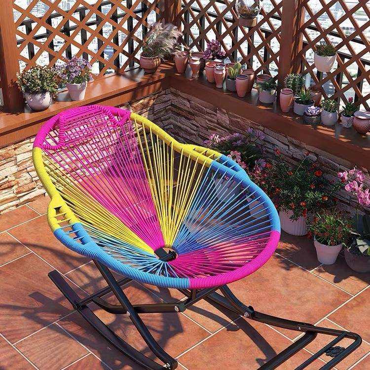 逍遥椅摇摇椅老人椅躺椅藤椅阳台午休懒人沙发彩色摇摇椅子藤摇椅,金属材料及制品,金属结构件,淘宝优惠券,粉丝福利购,淘宝优惠卷