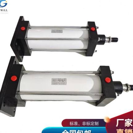 可调行程可定大推力气动元件活塞双向作用JB80-200重型冶金气缸