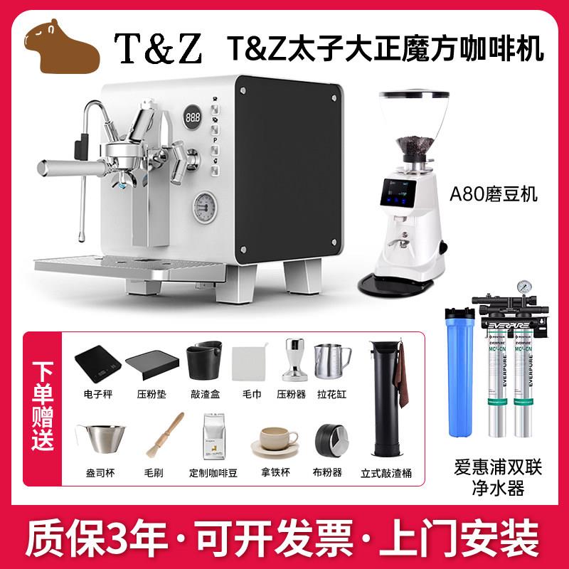T&Z太子大正魔方咖啡机意式半自动咖啡机单头萃取浓缩蒸汽定量