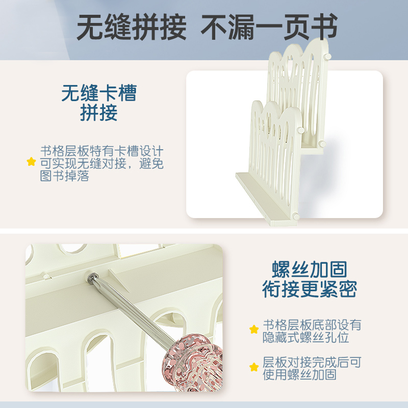 儿童书架儿简易家用落地置物架宝宝书柜收纳幼儿园多层卡通绘本架