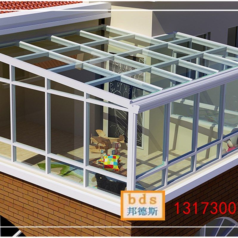 钢结构铝合金阳光房 弧形顶阳光房夹胶玻璃隔音窗济南 隔音窗
