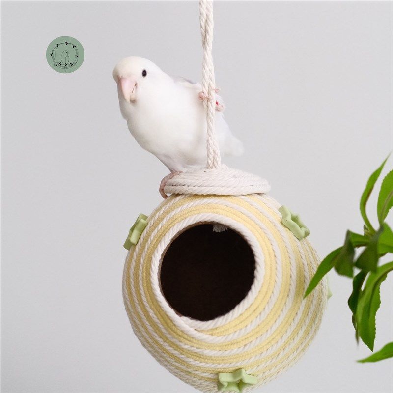 鹦鹉窝鸟窝椰壳窝夏季避暑鸟窝椰子壳鸟笼挂饰牡丹虎皮玄凤鸟窝