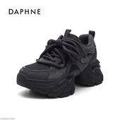 达芙妮女鞋 老爹鞋 休闲鞋 Daphne 2025新款 春季 增高7cm运动鞋 水钻