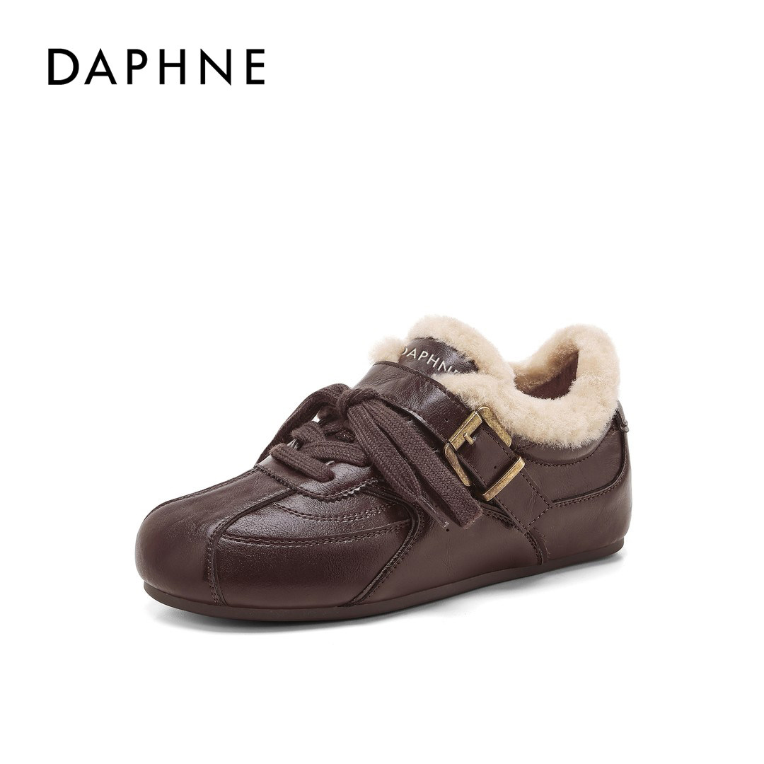 Daphne/达芙妮女鞋加绒德训鞋2025冬季新款保暖毛毛鞋内增高棉鞋,女鞋,德训鞋,淘宝优惠券,粉丝福利购,淘宝优惠卷