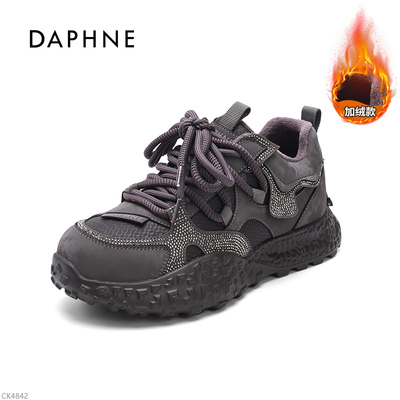 达芙妮加绒德训鞋女厚底休闲鞋