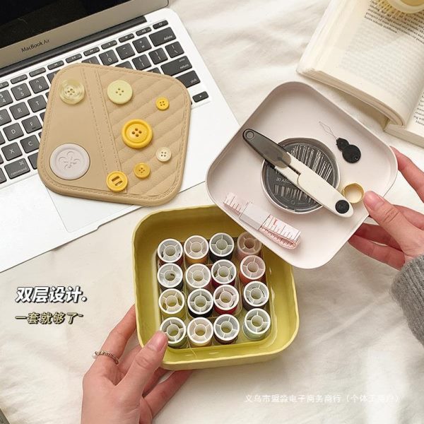 厂促纽扣针线盒家用质量针线包套装多功能便携式可爱宿舍缝补针线