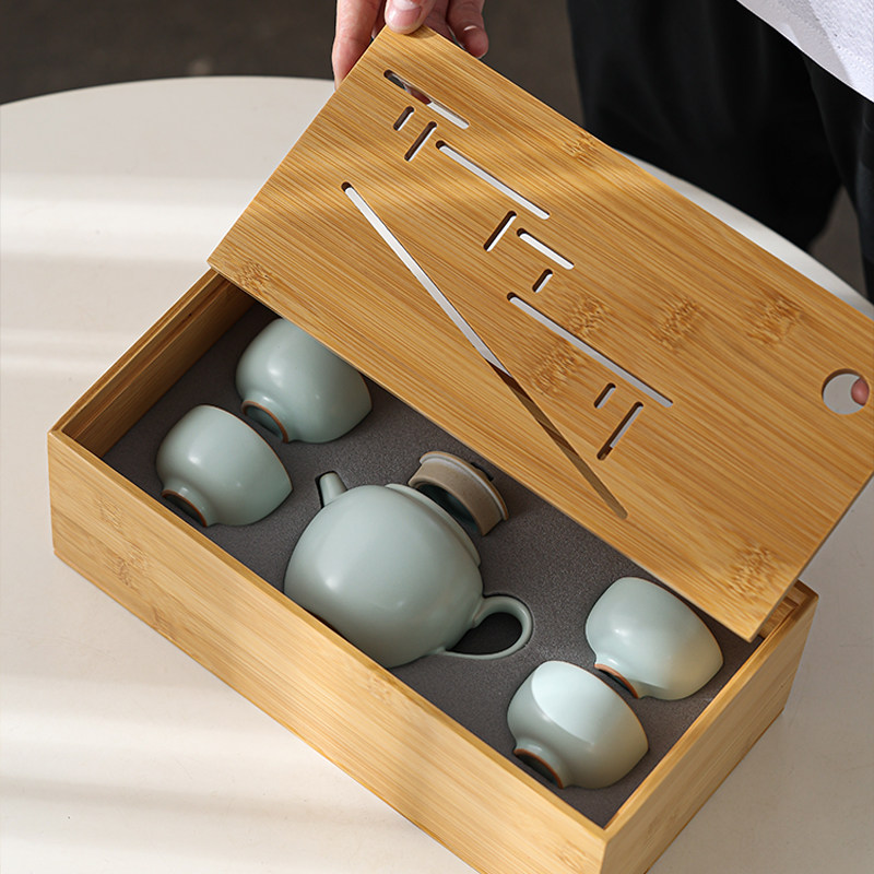 陶瓷茶具套组家用办公室泡茶壶茶杯带茶盘整套送老师长辈外国友人,餐饮具,整套茶具,淘宝优惠券,粉丝福利购,淘宝优惠卷