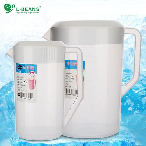 PP塑料冷水壶 家用耐高温量水杯 大容量带刻I度凉水壶 5000ml 水