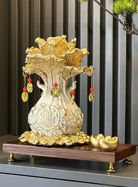 招财进宝百财白菜摆件客厅电视柜收银前台装饰品店铺乔Y迁开业礼