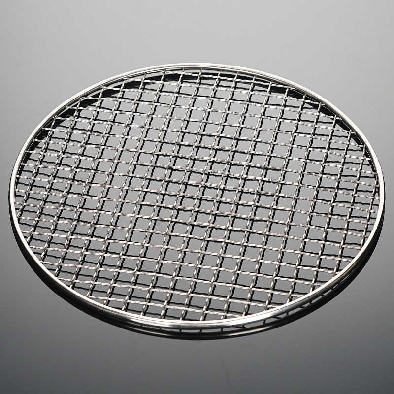 不锈钢烧烤网围炉煮茶烧烤炉圆形方格烤网熏O肉烤盘加厚电陶炉专