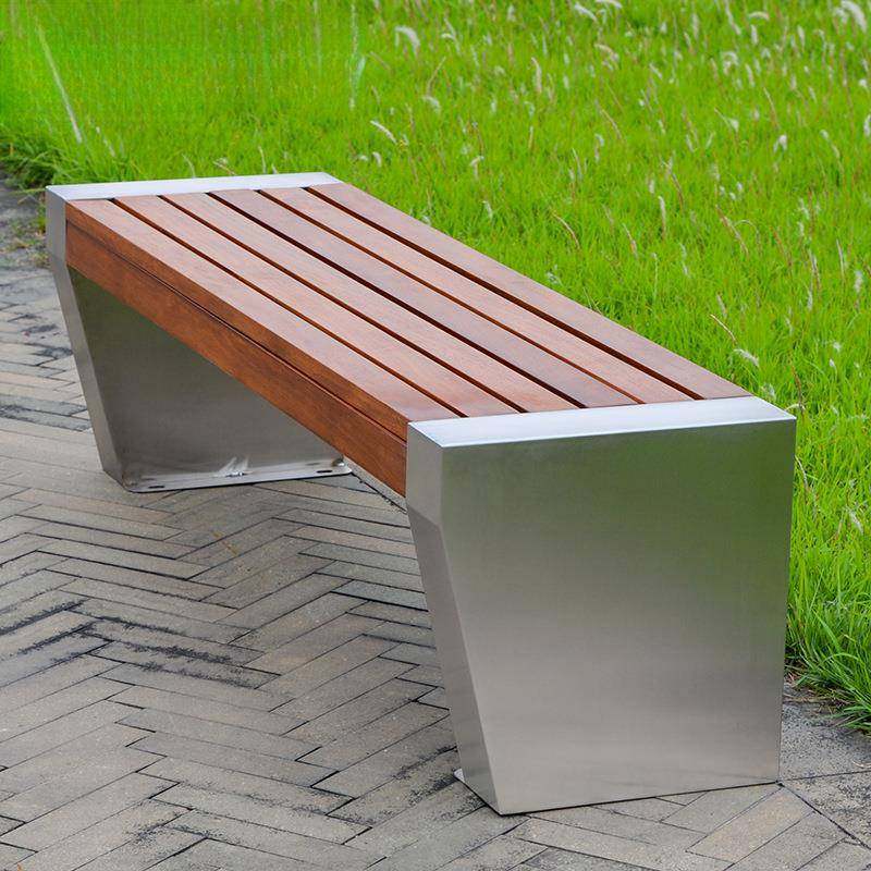 户外不锈钢本色公园椅无靠背座椅广场园区休闲成品坐凳室外长椅子,住宅家具,桌椅套件,淘宝优惠券,粉丝福利购,淘宝优惠卷