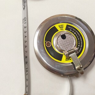 不锈铁 铁盒圆盘式长钢卷尺 米尺盒尺工程测量尺 20米 30米 50米