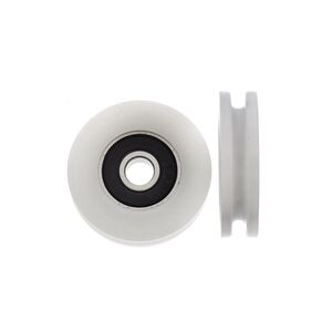 625RS轴承滑轮625ZZ包塑2.5mm过线导轮尼龙塑料槽轮凹U槽5*26*7mm