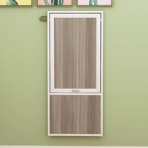 W8实木生态板壁挂折叠桌餐桌墙上吧台小户型伸缩隐形家用多功能桌