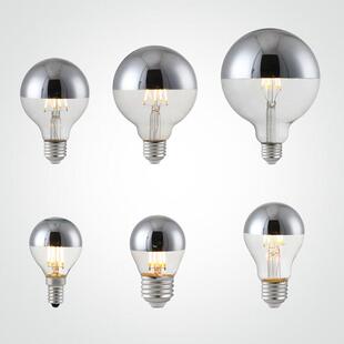 LED半电镀无影灯泡G45球泡4W龙珠泡E14螺旋口台灯E27魔豆吊灯光源