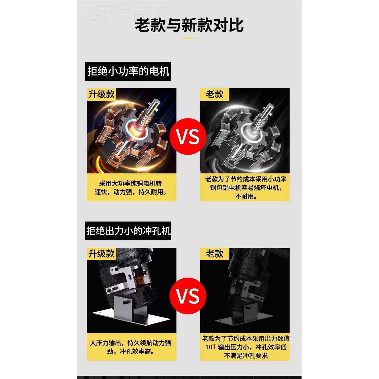 电器动液压冲孔机角铁角ZVC钢不冲手孔提式小型槽钢锈钢光伏开孔