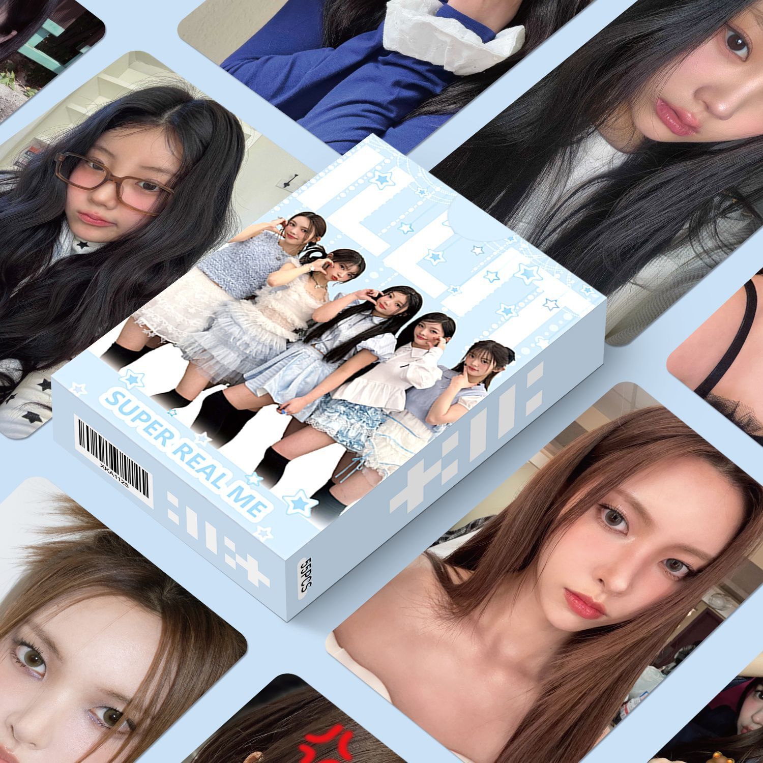 55张ILLIT自印小卡写真可爱萌化标签明星专辑防水镭射卡