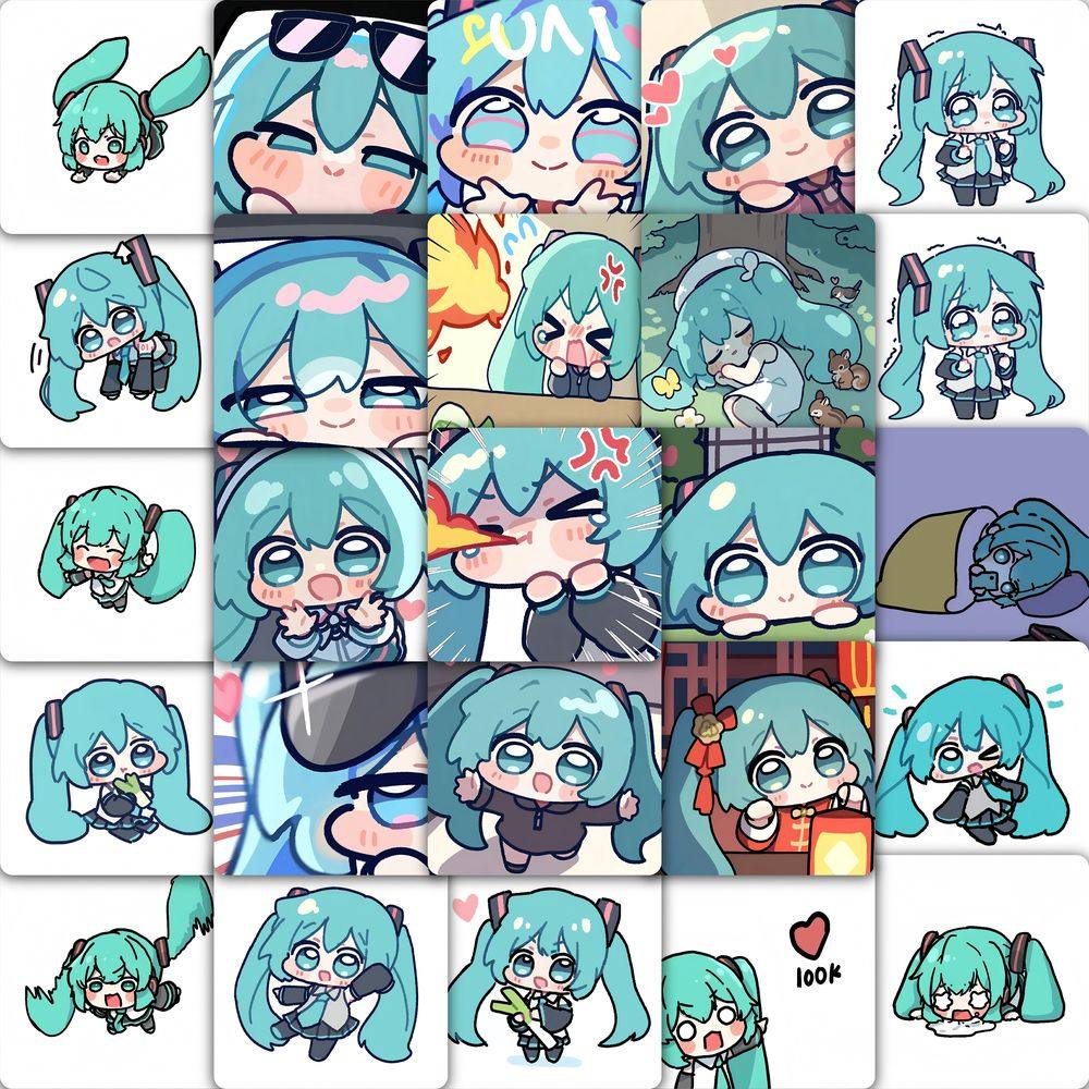 177张miku初音未来贴纸可爱表情二次元装饰手机笔记本防水贴画diy,文具电教/文化用品/商务用品,贴纸/立体贴纸,淘宝优惠券,粉丝福利购,淘宝优惠卷