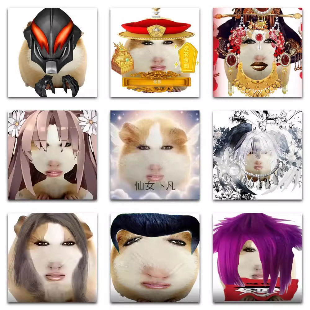 177张猪妞表情包抽象恶搞热门表情包贴纸装饰手机壳DIY手账本贴