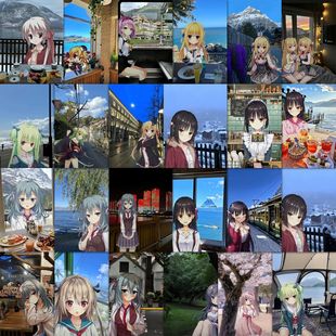 189张galgame可爱二次元背景图贴纸创意纯爱装饰手账手机防水贴画