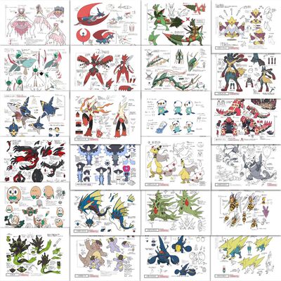 宝可梦设定集贴纸皮卡丘甲贺忍蛙