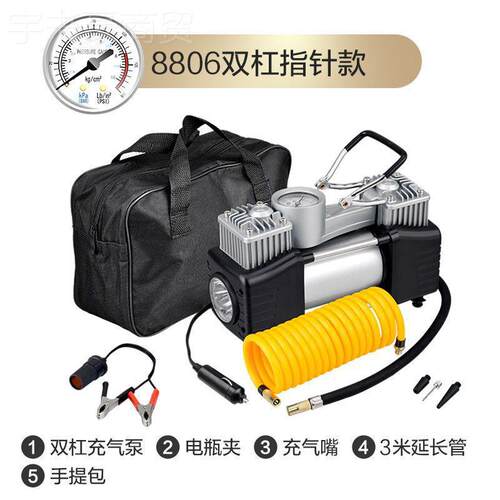 汽KUY车车轮胎气泵快便载携式小速轿车充胎高压打气泵小型电动打