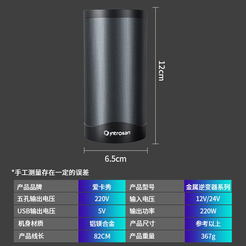快充杯式车载逆变转换器220v汽车电源点烟器插头12V24V转充电器