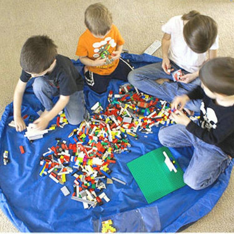 超大号多功能宝宝快速玩具收纳袋 户外儿童防水玩具垫束口收纳袋