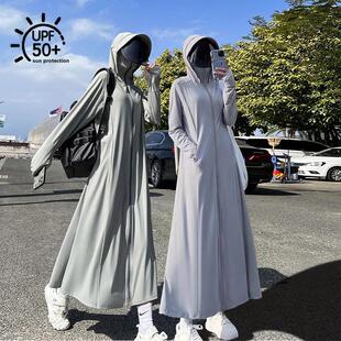 防晒衣女夏季2025新款长款全身修身冰丝海边防晒服防紫外线罩衫