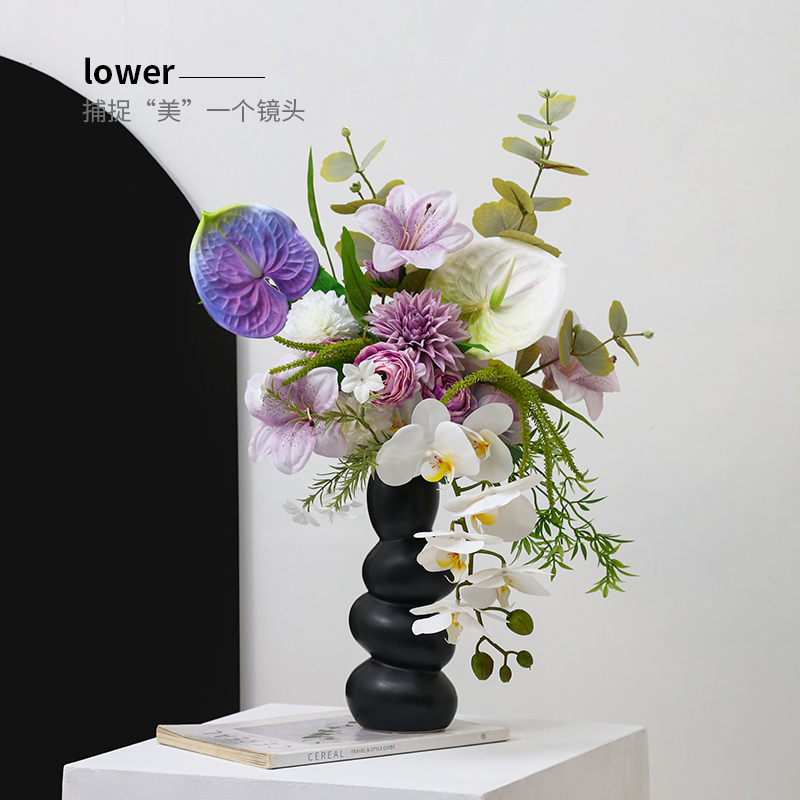 诚艺设计师款高档仿真插花卉假花艺摆设客厅仿生餐桌花装饰品摆件