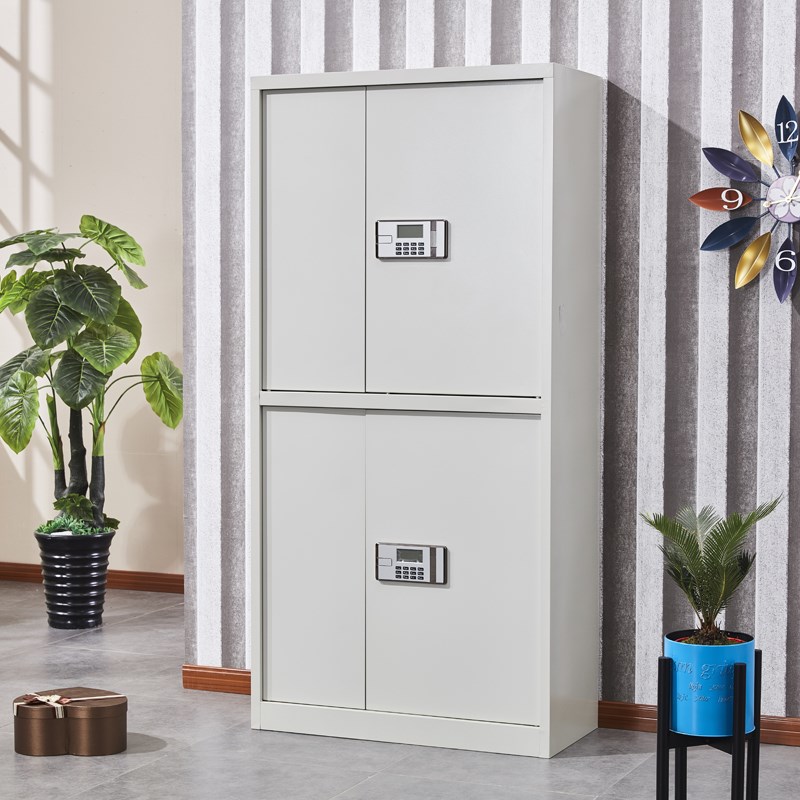 指纹密码柜加厚文件柜国宝锁电子保密柜办公档案柜保险铁皮柜钢制