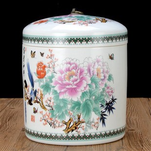 陶瓷米缸米桶储米罐10斤密封干货藏储物罐面粉防潮茶饼茶叶收纳罐