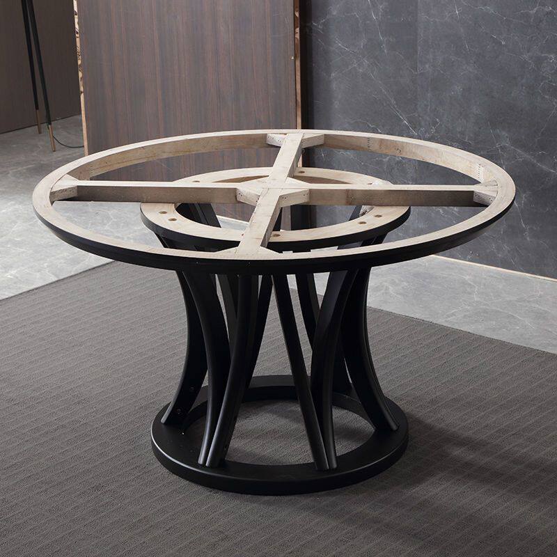 实木桌腿桌脚台脚桌子支架脚架支撑架圆形石头底坐托架承重架子