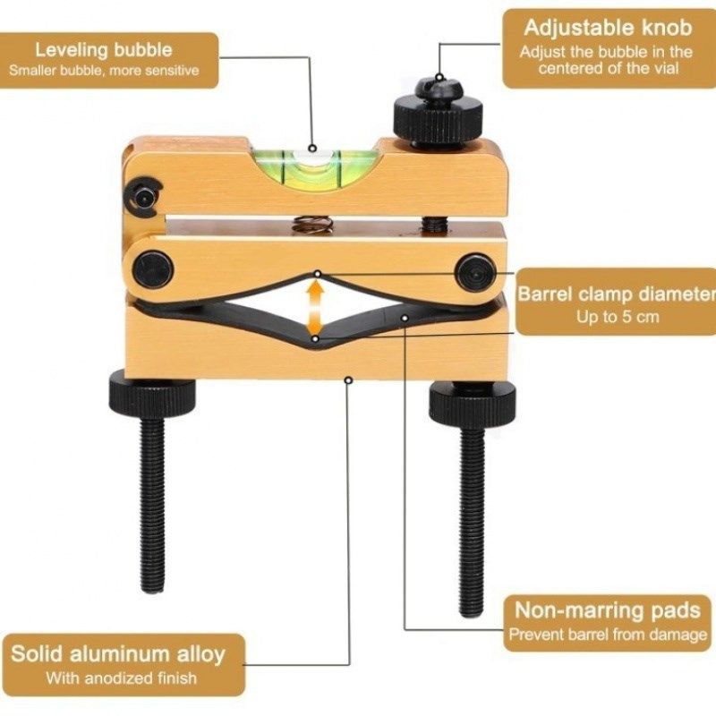 角度校准仪管径25.4/30mm水平测量仪十字线校准工具战术水平仪