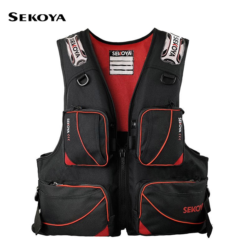 路亚多功能马甲救生衣半身浮力背心飞蝇溪流海钓鱼服矶钓船用装备